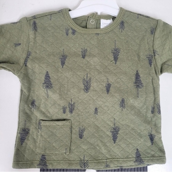 New! Baby 2pc Quilted Pullover & Leggings Set, Olive Green- Boy or Girl … - Picture 5 of 9